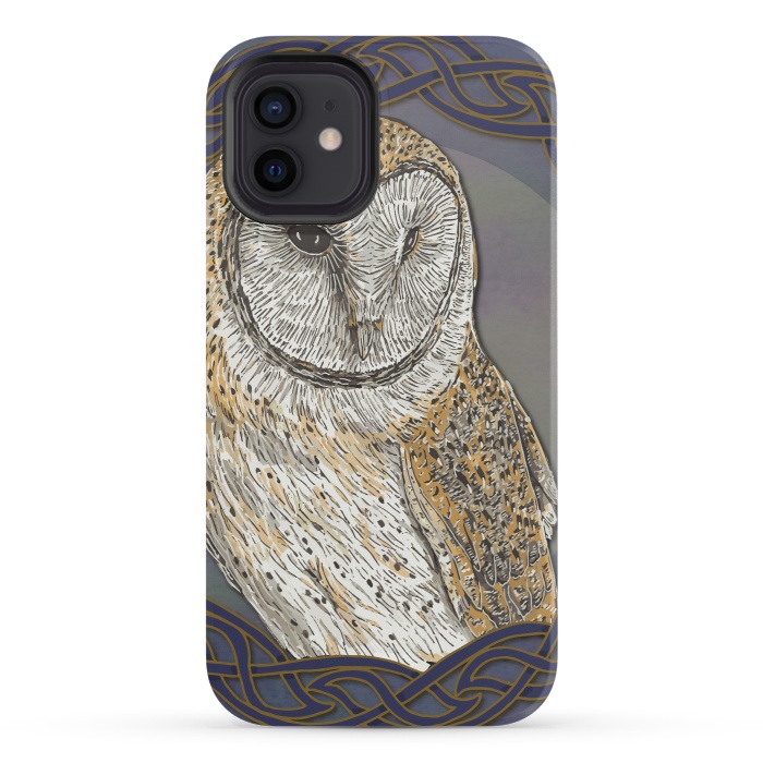 iPhone 12 mini StrongFit Beautiful Barn Owl by Lotti Brown