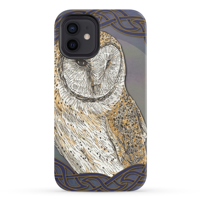 iPhone 12 StrongFit Beautiful Barn Owl by Lotti Brown