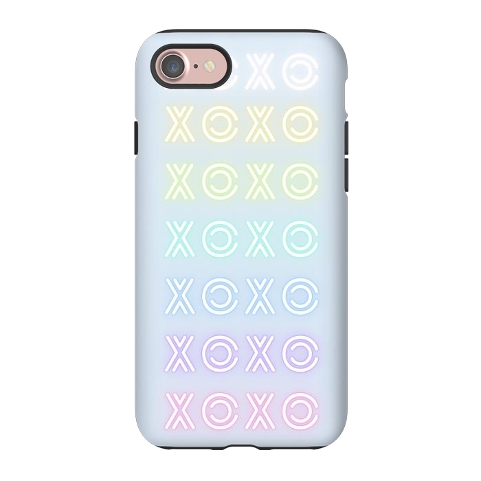 iPhone 7 StrongFit Pastel neon XOXO typo Valentine by Oana 