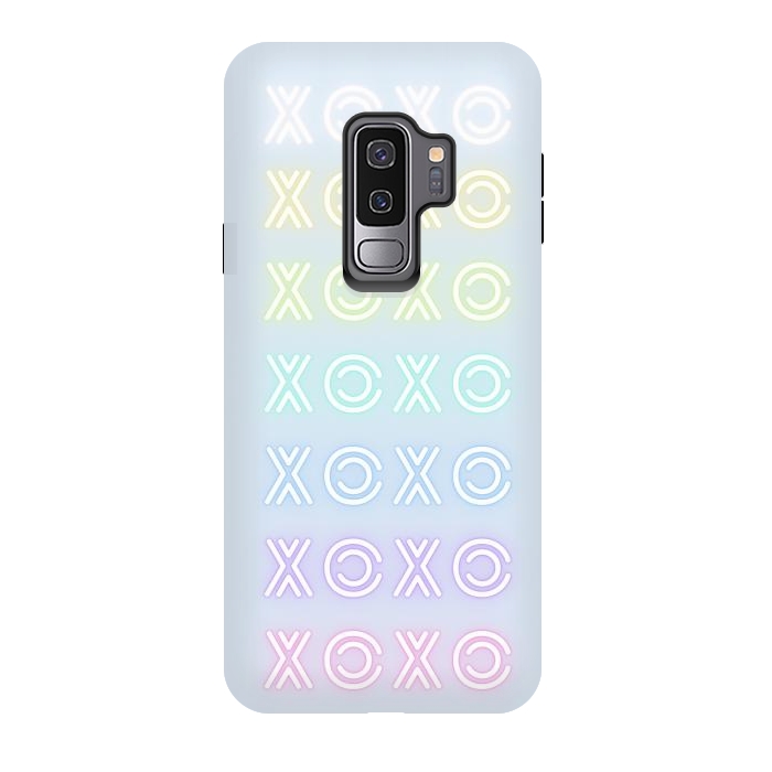 Galaxy S9 plus StrongFit Pastel neon XOXO typo Valentine by Oana 