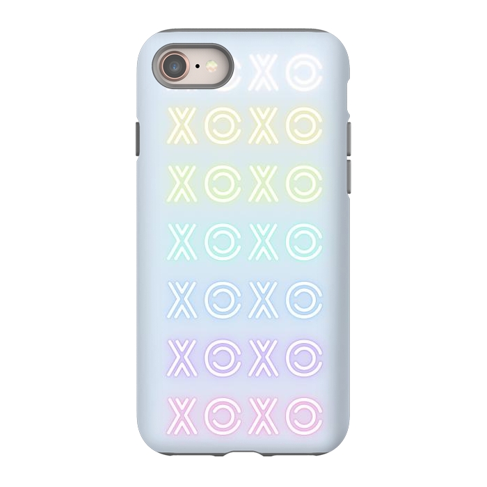 iPhone 8 StrongFit Pastel neon XOXO typo Valentine by Oana 