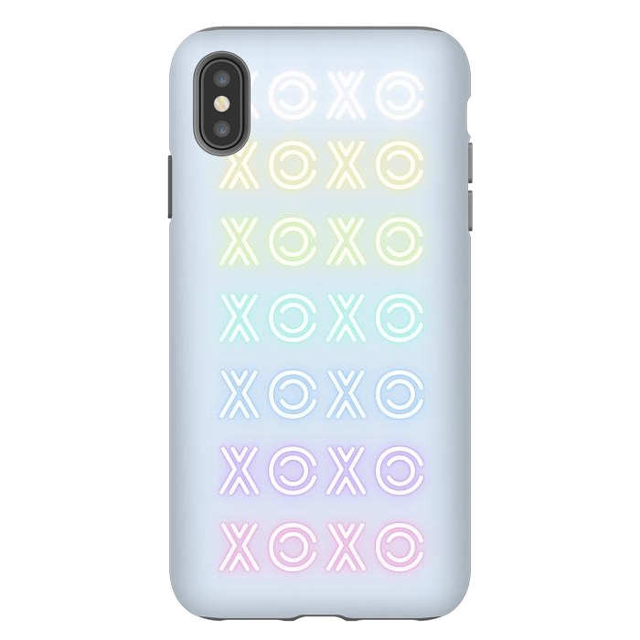 iPhone Xs Max StrongFit Pastel neon XOXO typo Valentine by Oana 