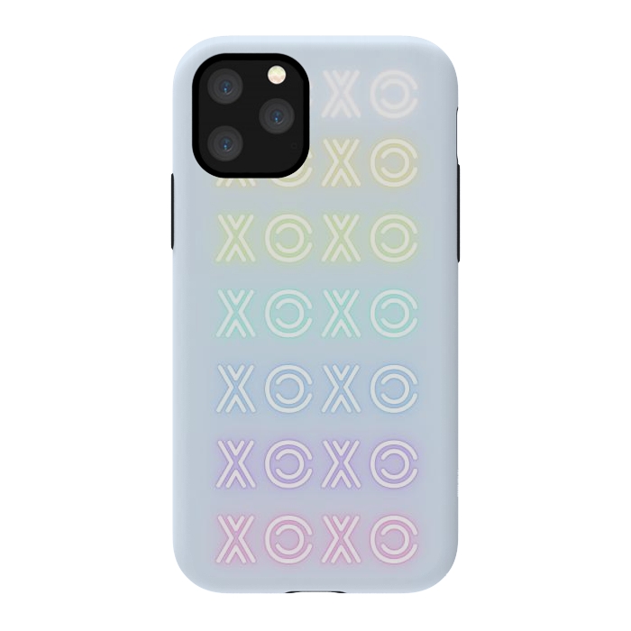 iPhone 11 Pro StrongFit Pastel neon XOXO typo Valentine by Oana 