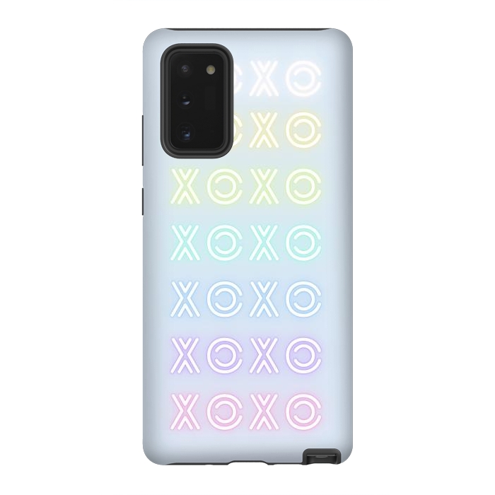 Galaxy Note 20 StrongFit Pastel neon XOXO typo Valentine by Oana 
