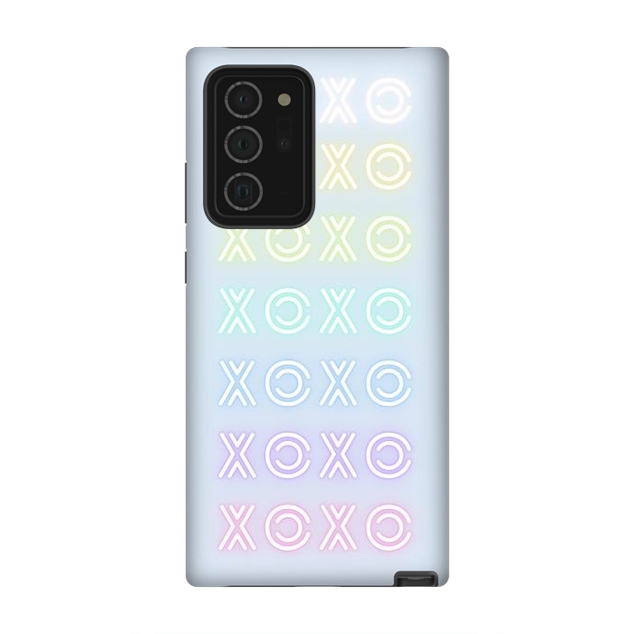 Galaxy Note 20 Ultra StrongFit Pastel neon XOXO typo Valentine by Oana 