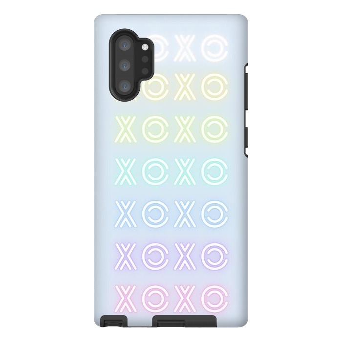 Galaxy Note 10 plus StrongFit Pastel neon XOXO typo Valentine by Oana 