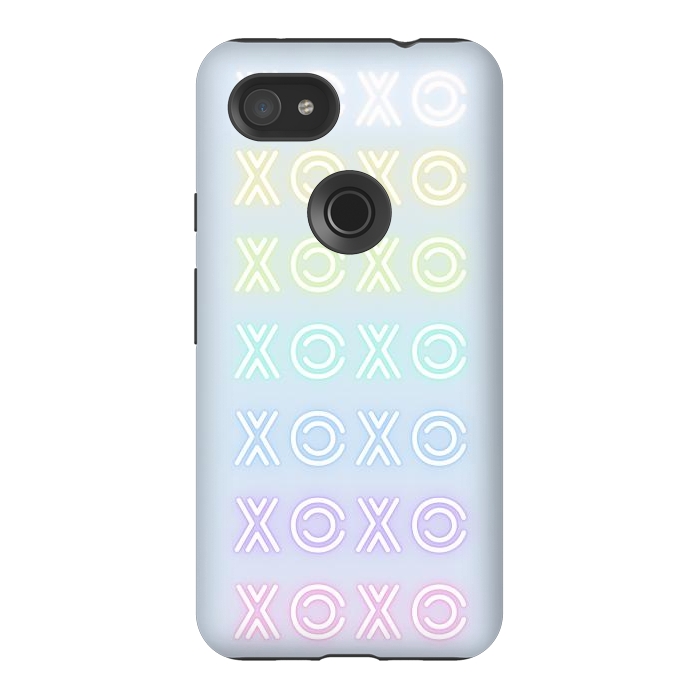 Pixel 3AXL StrongFit Pastel neon XOXO typo Valentine by Oana 