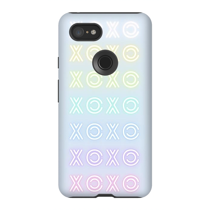 Pixel 3XL StrongFit Pastel neon XOXO typo Valentine by Oana 