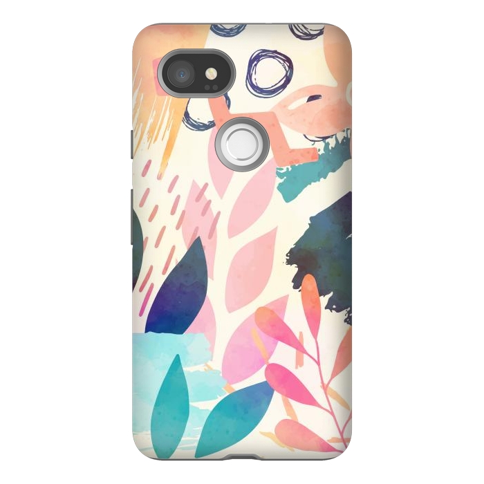 Pixel 2XL StrongFit Tropicali Abstract by Creativeaxle