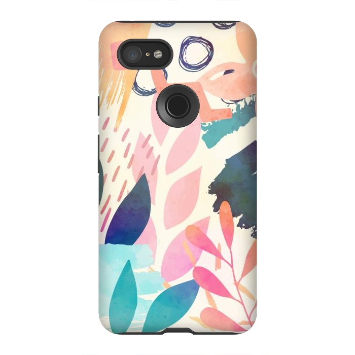 Pixel 3XL StrongFit Tropicali Abstract by Creativeaxle