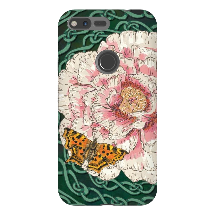 Pixel XL StrongFit Peony and Butterfly by Lotti Brown