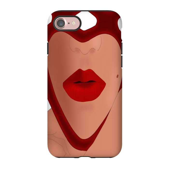 iPhone 7 StrongFit Mirrored Lips - Valentines Edition Design by Anima Tea Story