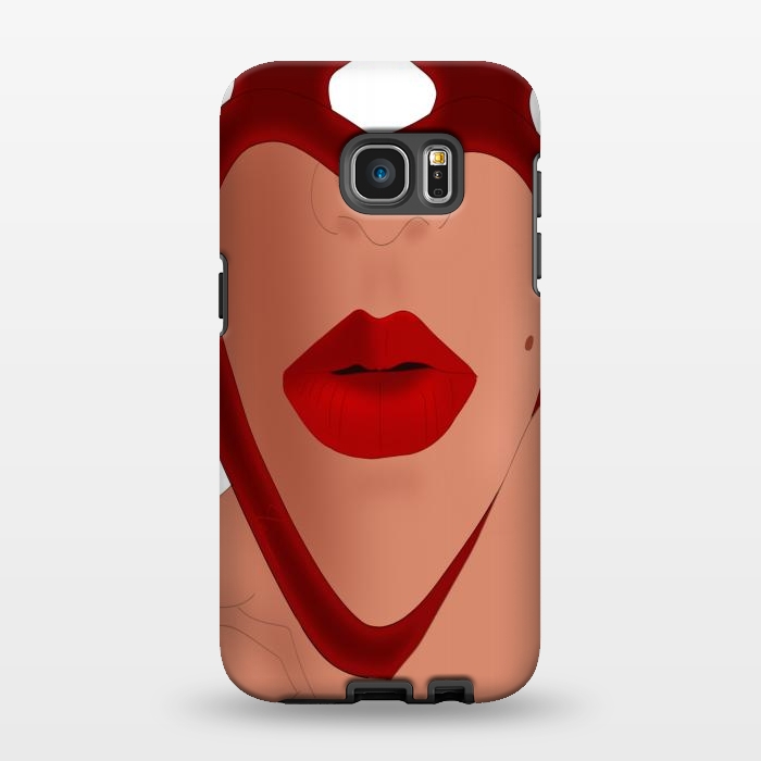 Galaxy S7 EDGE StrongFit Mirrored Lips - Valentines Edition Design by Anima Tea Story