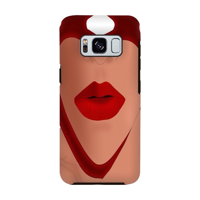 Galaxy S8 StrongFit Mirrored Lips - Valentines Edition Design by Anima Tea Story