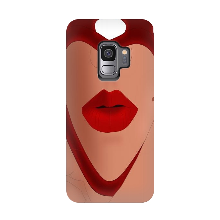Galaxy S9 StrongFit Mirrored Lips - Valentines Edition Design by Anima Tea Story