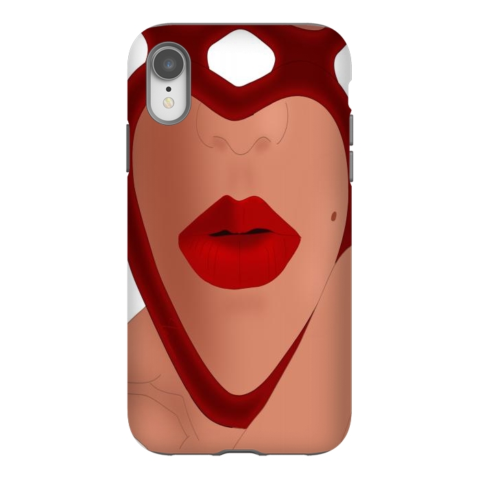 iPhone Xr StrongFit Mirrored Lips - Valentines Edition Design by Anima Tea Story