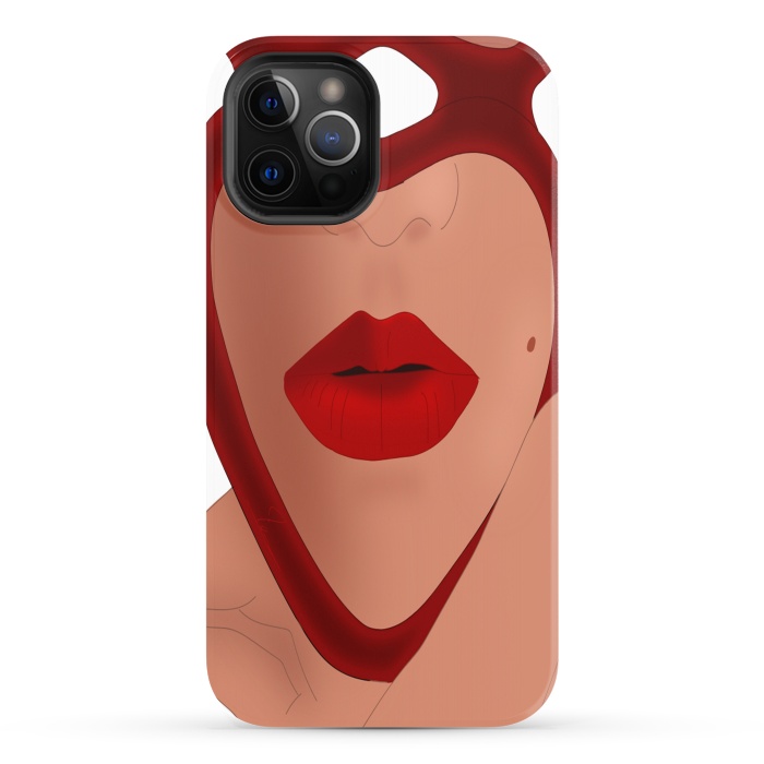 iPhone 12 Pro StrongFit Mirrored Lips - Valentines Edition Design by Anima Tea Story