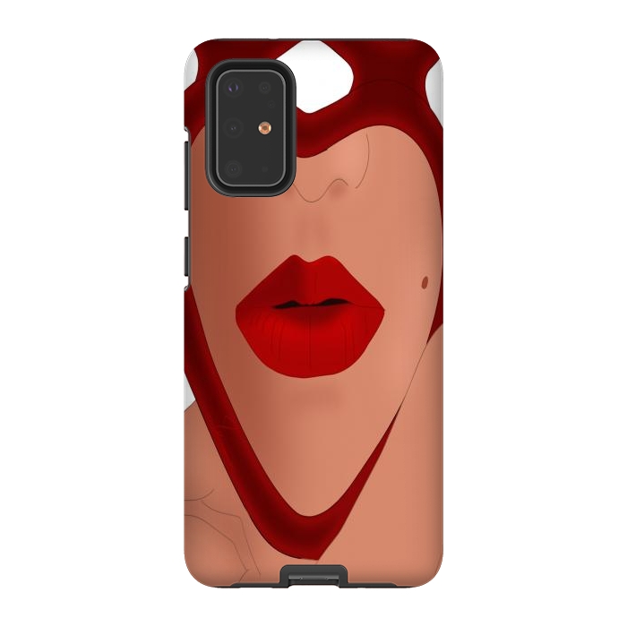 Galaxy S20 Plus StrongFit Mirrored Lips - Valentines Edition Design by Anima Tea Story