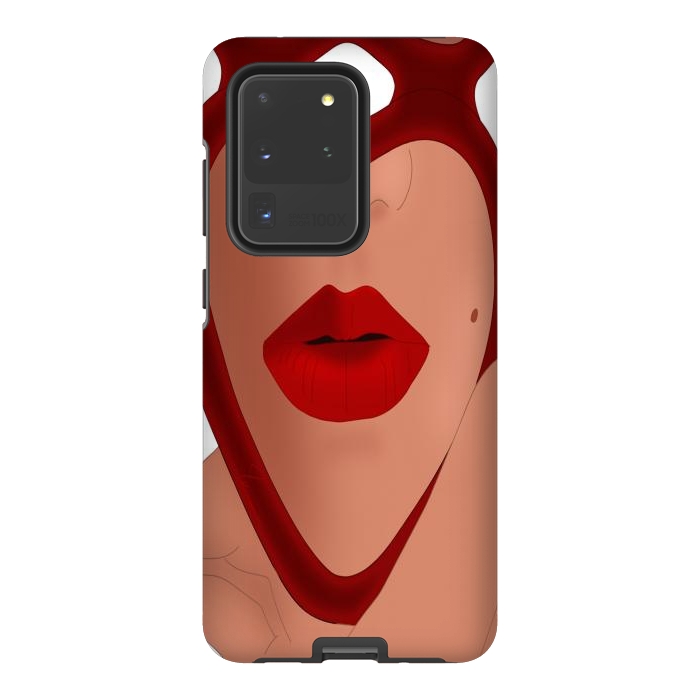 Galaxy S20 Ultra StrongFit Mirrored Lips - Valentines Edition Design by Anima Tea Story