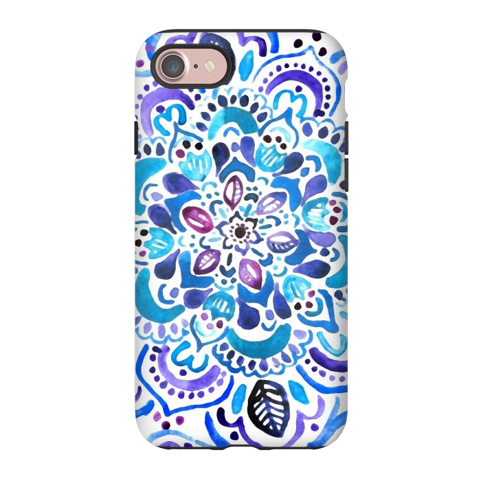 iPhone 7 StrongFit Ocean Watercolour Mandala - Vivid by Tangerine-Tane