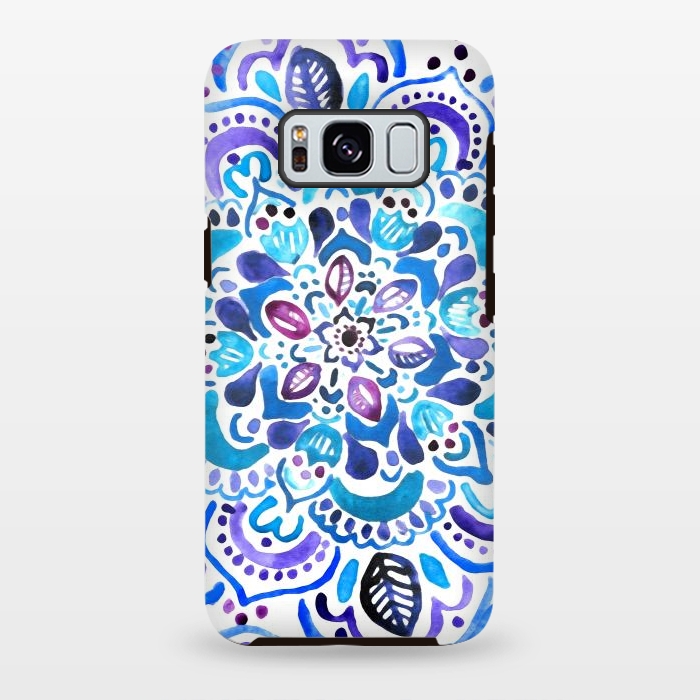 Galaxy S8 plus StrongFit Ocean Watercolour Mandala - Vivid by Tangerine-Tane