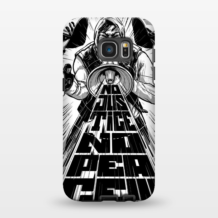 Galaxy S7 EDGE StrongFit [antifa] No Justice, No Peace  by Draco