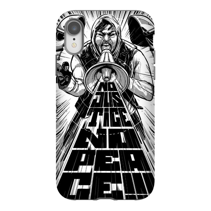 iPhone Xr StrongFit [antifa] No Justice, No Peace  by Draco