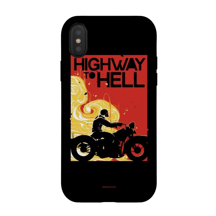 iPhone Xs / X StrongFit Highway to Hell 1 by Draco