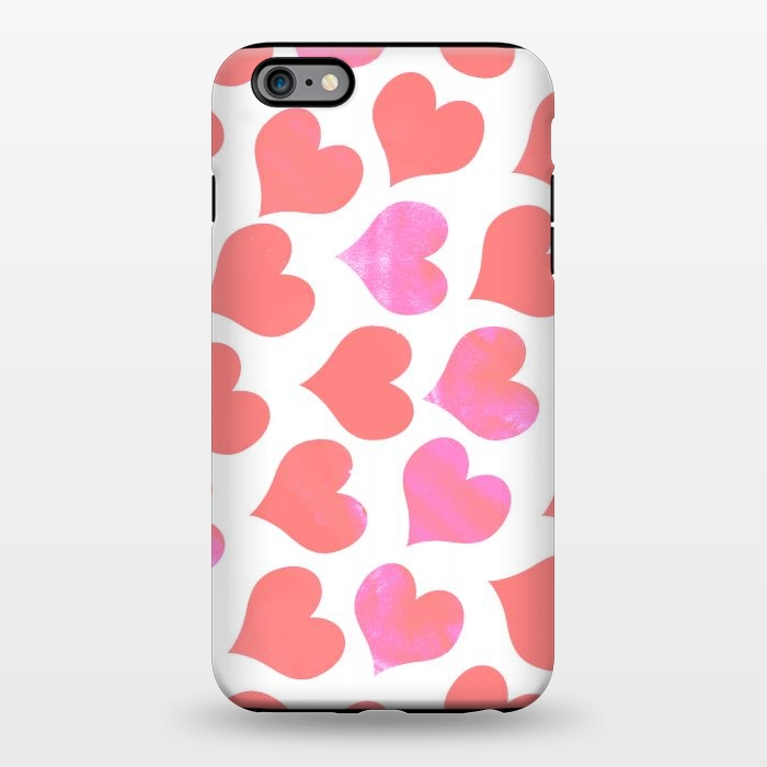 iPhone 6/6s plus StrongFit Bold Red-Pink hearts by Oana 