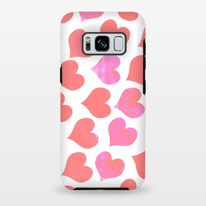 Galaxy S8 plus StrongFit Bold Red-Pink hearts by Oana 