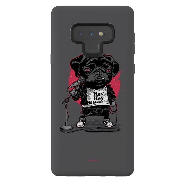 Galaxy Note 9 StrongFit Black Dog by Draco