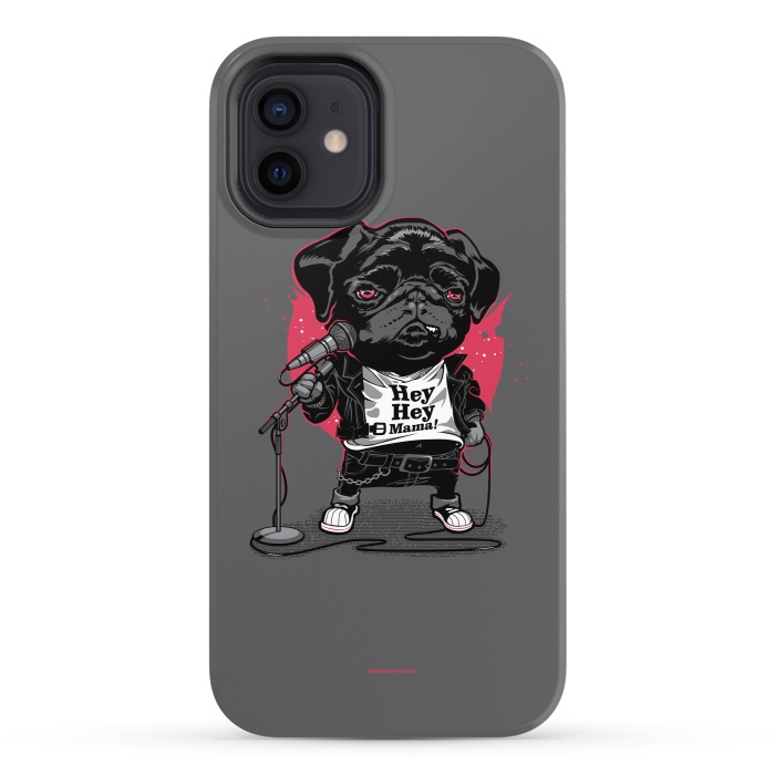 iPhone 12 StrongFit Black Dog by Draco