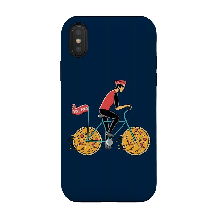 iPhone Xs / X StrongFit Pizza Bicycle by Coffee Man
