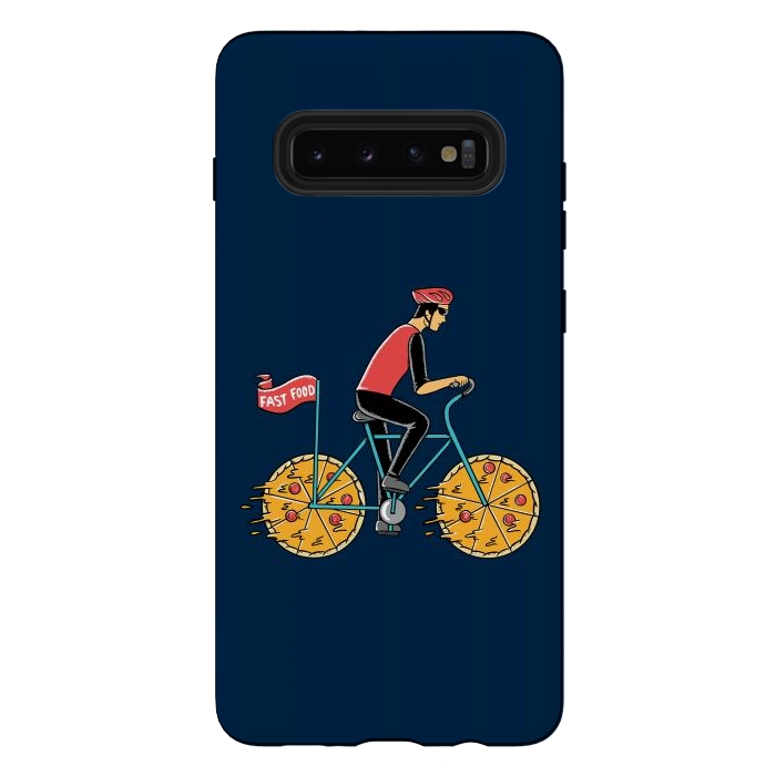 Galaxy S10 plus StrongFit Pizza Bicycle by Coffee Man