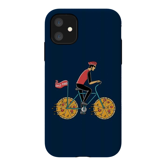 iPhone 11 StrongFit Pizza Bicycle by Coffee Man