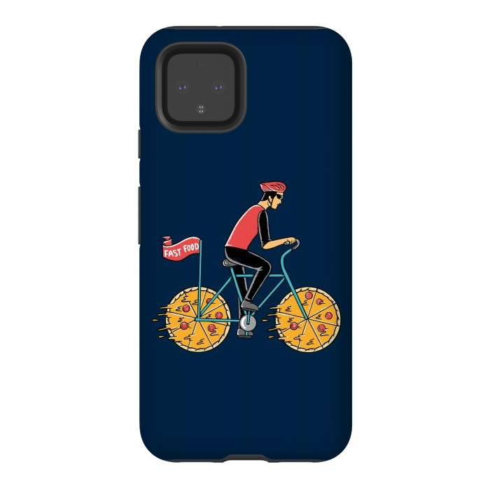 Pixel 4 StrongFit Pizza Bicycle by Coffee Man