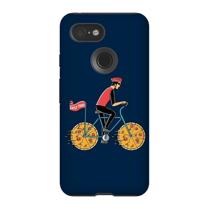 Pixel 3 StrongFit Pizza Bicycle by Coffee Man