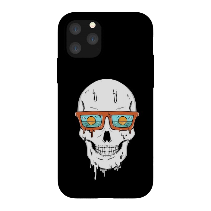 iPhone 11 Pro StrongFit Skull Beach by Coffee Man