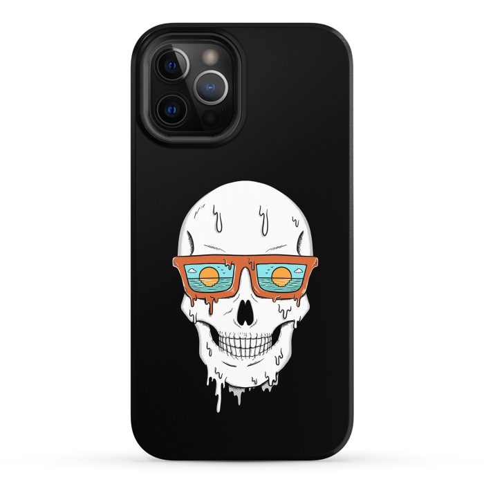 iPhone 12 Pro StrongFit Skull Beach by Coffee Man