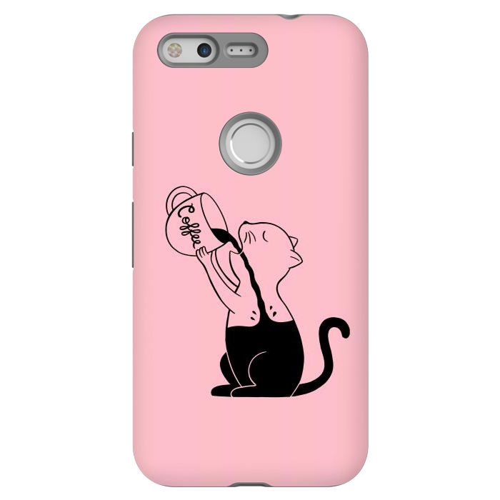 Pixel StrongFit Cat full coffee Pink by Coffee Man