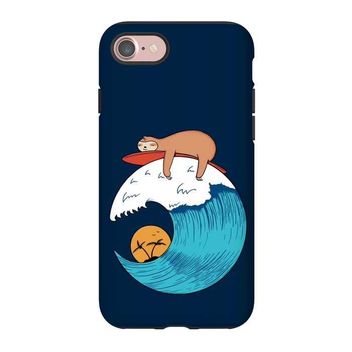 iPhone 7 StrongFit Sloth Beach by Coffee Man