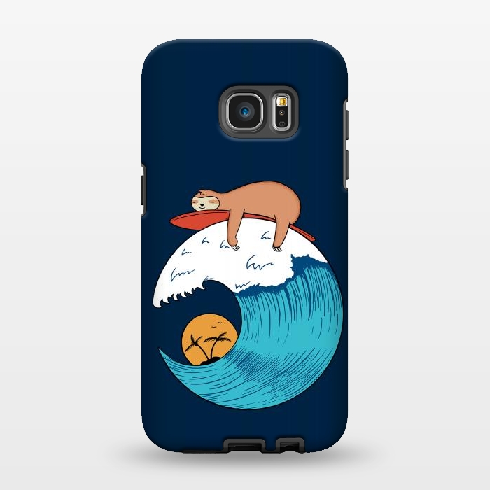 Galaxy S7 EDGE StrongFit Sloth Beach by Coffee Man