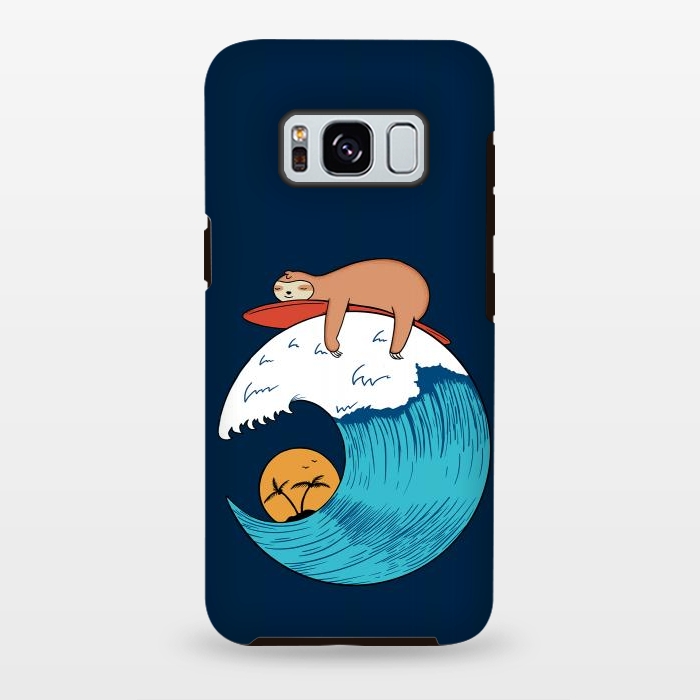 Galaxy S8 plus StrongFit Sloth Beach by Coffee Man