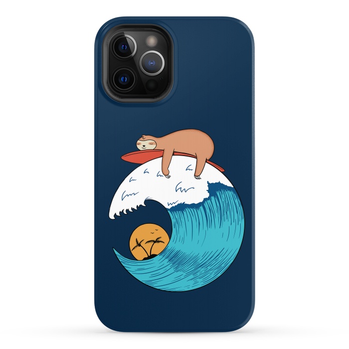 iPhone 12 Pro StrongFit Sloth Beach by Coffee Man