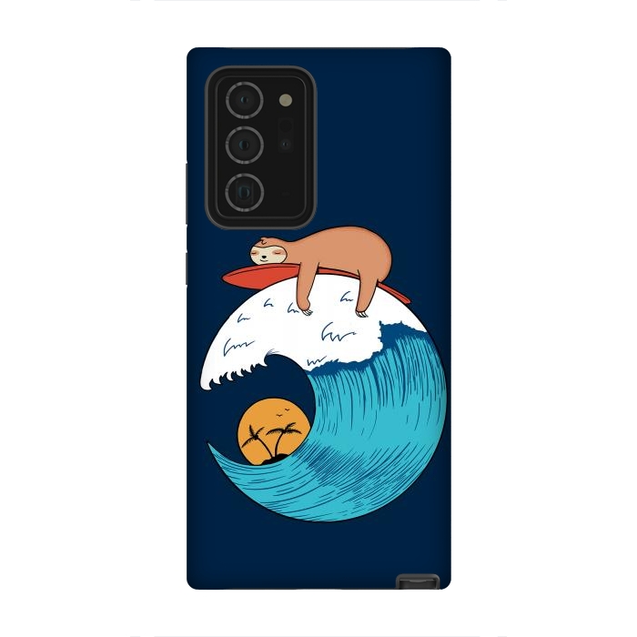 Galaxy Note 20 Ultra StrongFit Sloth Beach by Coffee Man