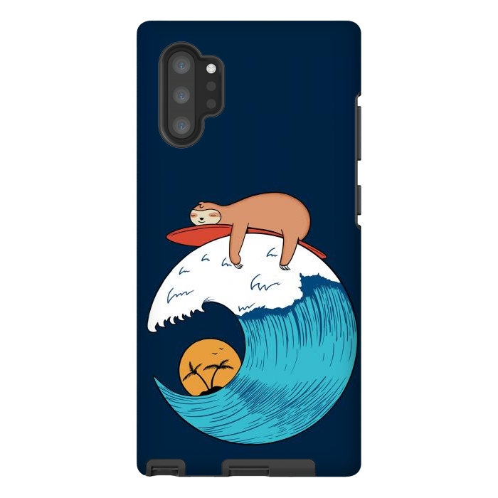 Galaxy Note 10 plus StrongFit Sloth Beach by Coffee Man