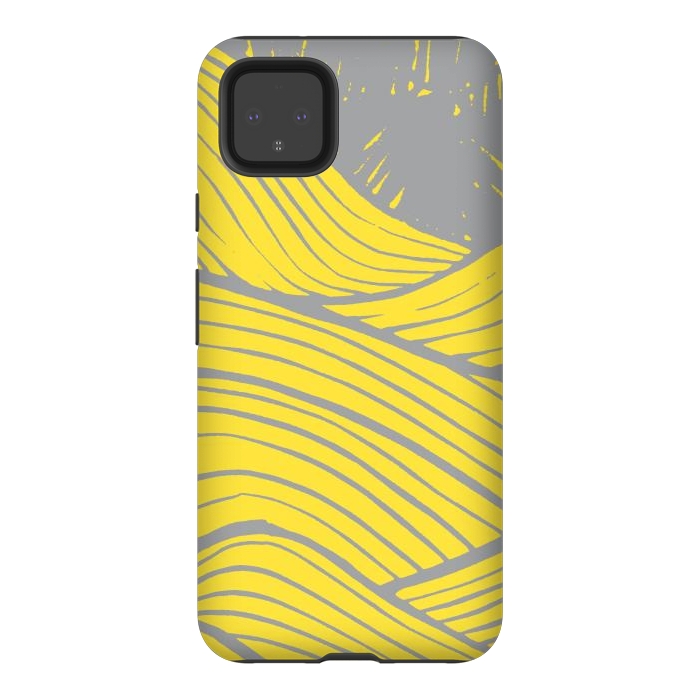 Pixel 4XL StrongFit The yellow waves by Steve Wade (Swade)