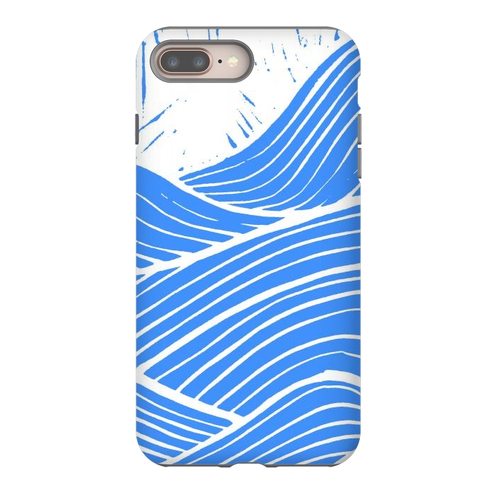iPhone 7 plus StrongFit The blue and white waves by Steve Wade (Swade)