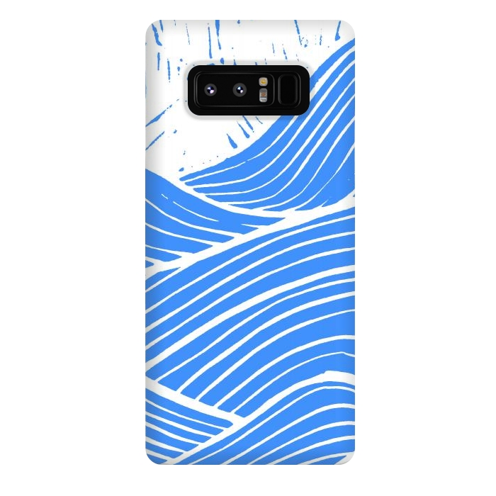 Galaxy Note 8 StrongFit The blue and white waves by Steve Wade (Swade)