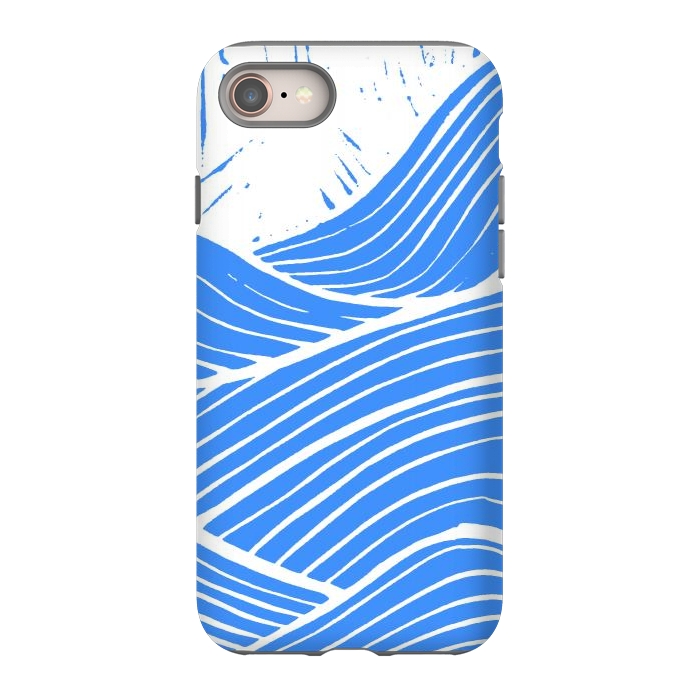 iPhone 8 StrongFit The blue and white waves by Steve Wade (Swade)